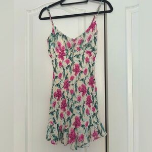 Pink Green Floral Hello Molly Mini Dress. Worn Once.